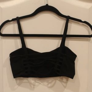 EXPRESS Black Strappy Back Bandeau-Bralette